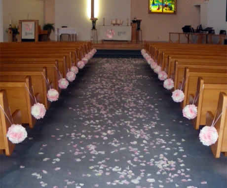 church decorations for wedding pews